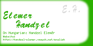 elemer handzel business card